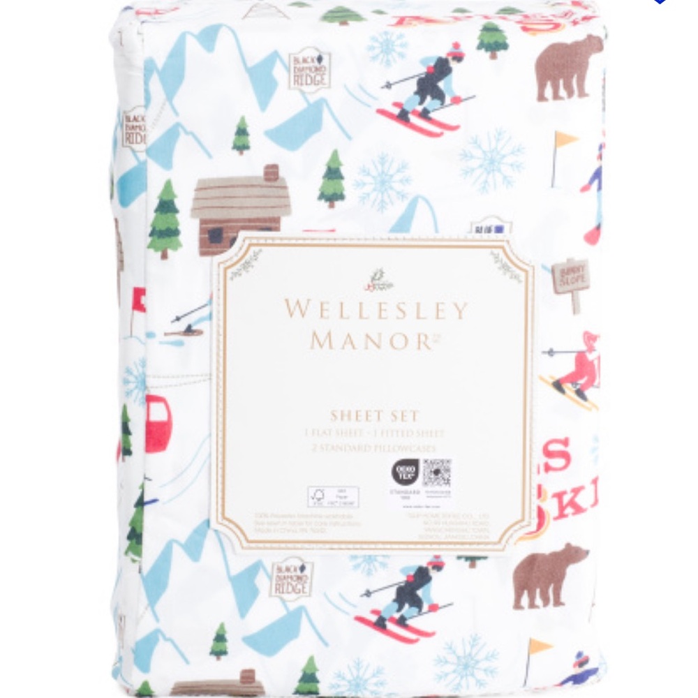 Wellesley Manor Ski Mountain Sheet Set - FULL